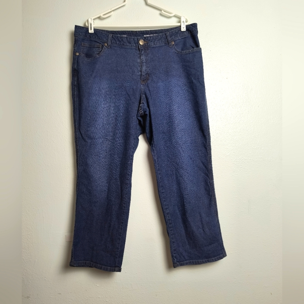 Avenue Straight Leg Denim Pant 20 Petite Dark Wash
